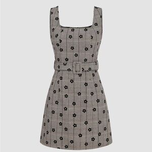 Cider Belted Plaid Dress